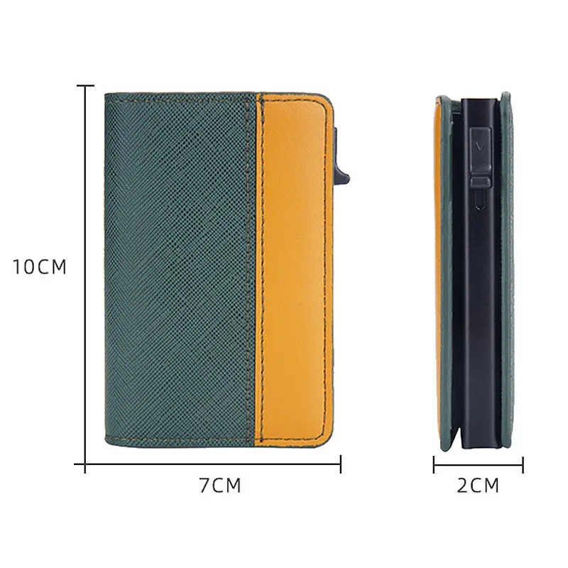 Baellerry RFID Short Men Wallets Name Engraving Mini Card Holders Brand Male Purses Luxury PU Leather Men\'s Wallet