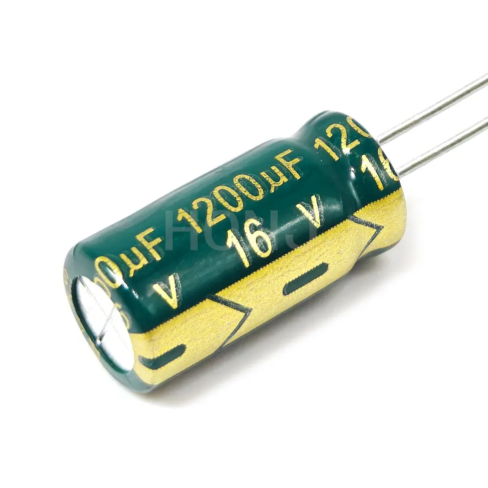10PCS 16V1200uf 10x20mm Aluminum Electrolytic Capacitor 1200uf16v 1200uf 16wv 1200mf 16vdc 1200MFD 16v1200mf 1200mf16v ±20%