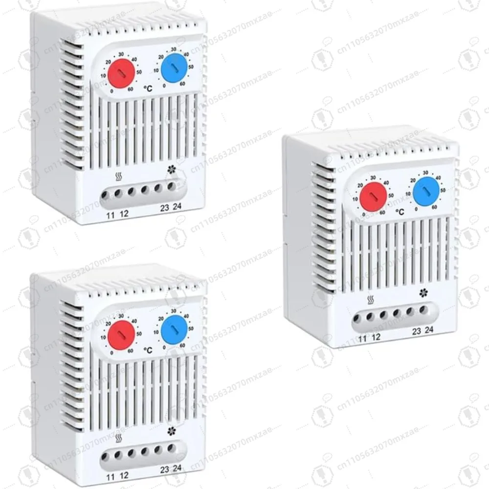 

3PCS ZR-011 Mechanical Thermostat 0-60°C Adjustable Compact N.C/N.O Temperature Controller Switch