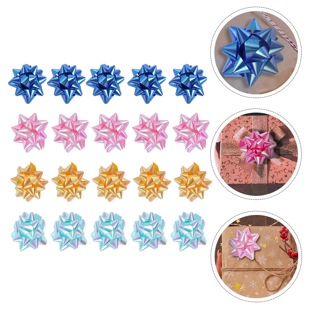 

50Pcs Christmas Pull Bow Fine Craftsmanship Bright Colors for Holiday Gift Wrap Decoration Festive Atmosphere Enhancer