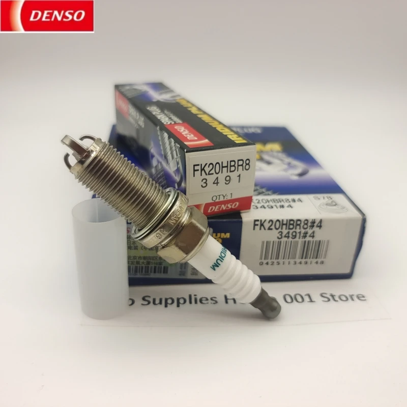 OE:90919-01263 Original DENSO FK20HB-R8 3491 Iridium Platinum Spark Plug For Toyota Alphard   Prado Lexus GS300h  LS500h  RX450h