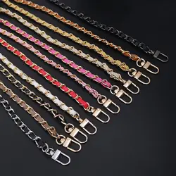 120CM PU Leather+Metal Woman Leather Strap Chain Shoulder Bag Strap For Women Fashion Bag Crossbody Bag