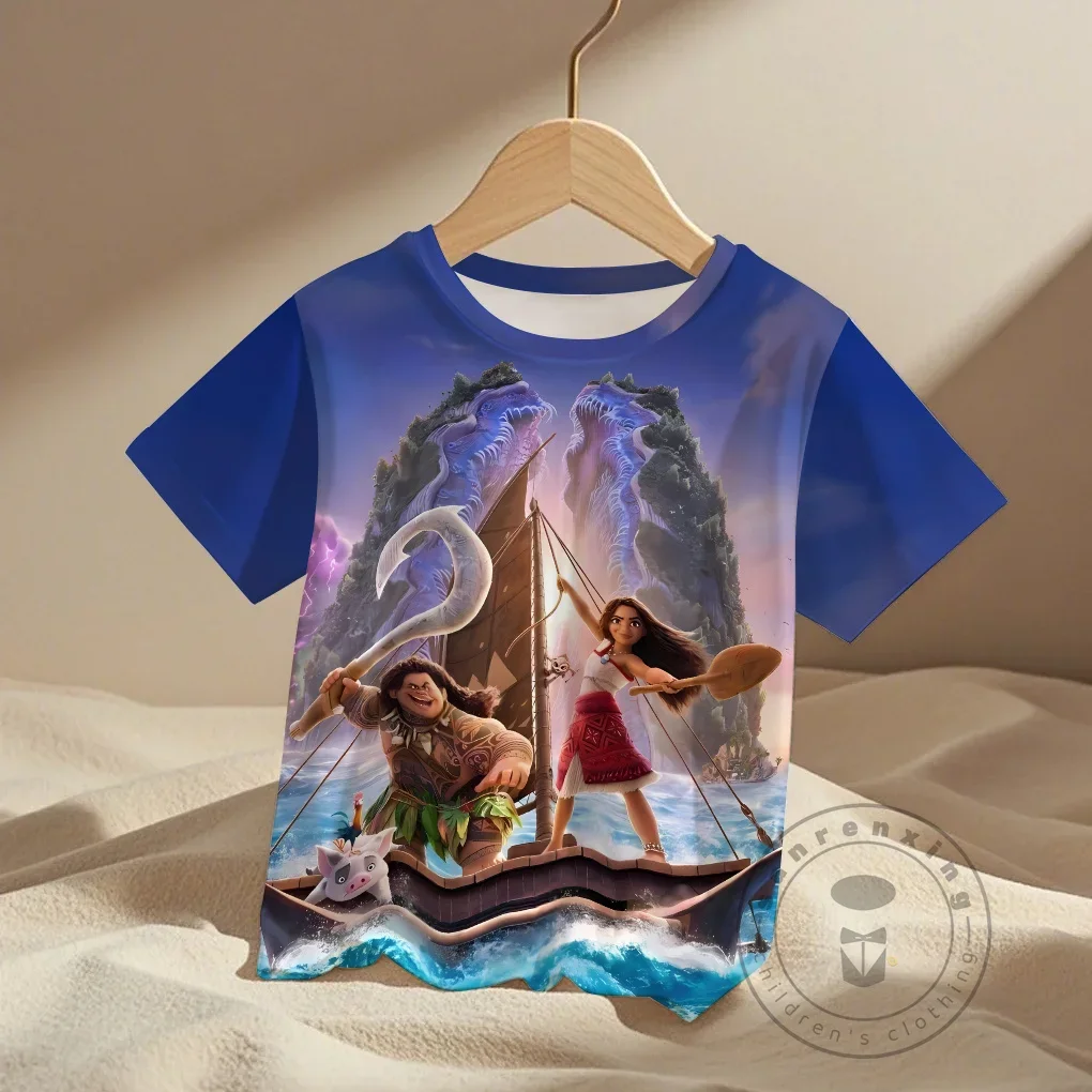 

Birthday Disney's Moana Cartoon T Shirt Children Kids Cute Manga T-shirt Graphic Tshirt Girl Boy Top Tees