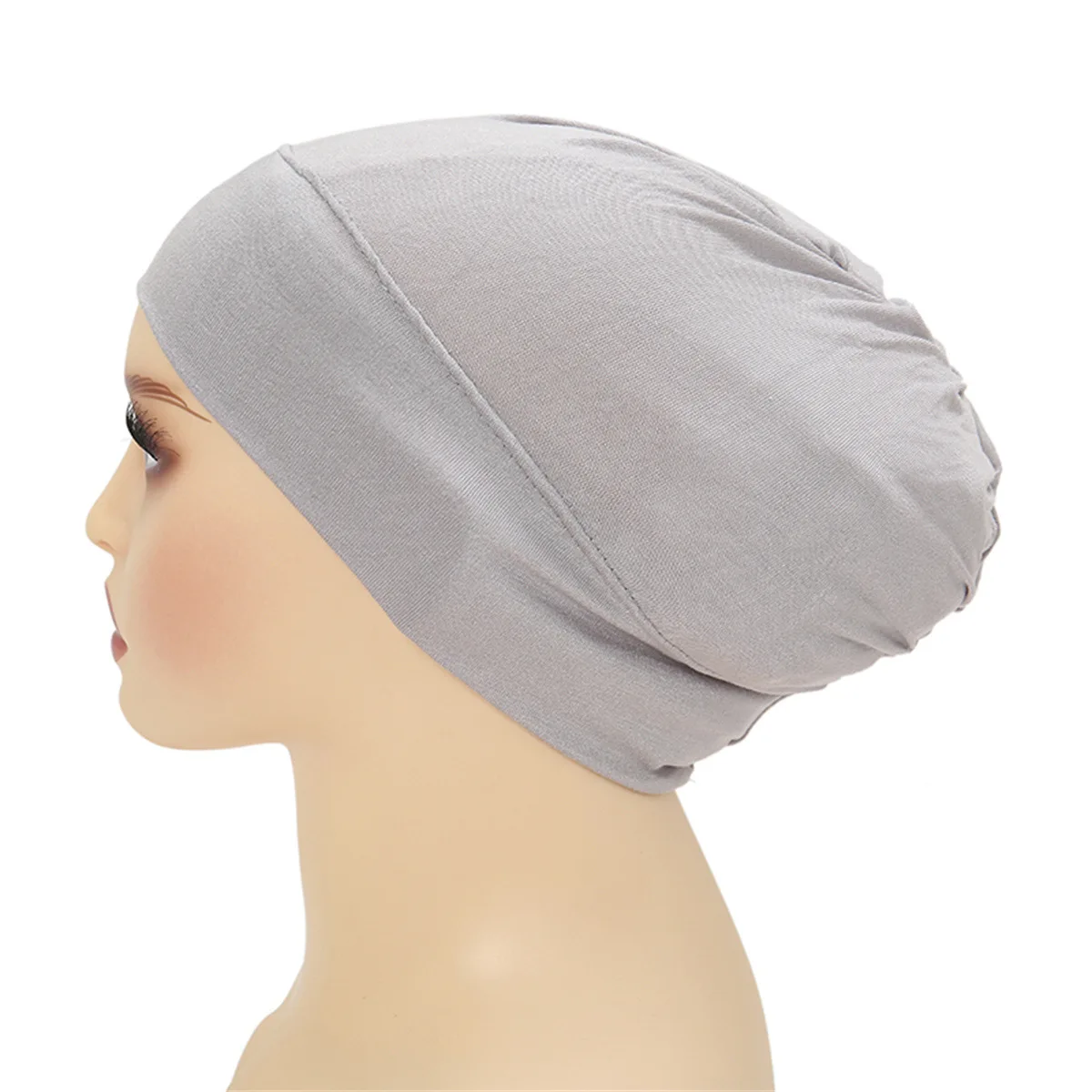 Underscarf Modal Jersey Undercap Mutsen Moslim Innerlijke Hijab Hoed Vrouwen Tulband Cap Motorkap Stretch Hoofddoek Haaruitval Hoofd Wrap