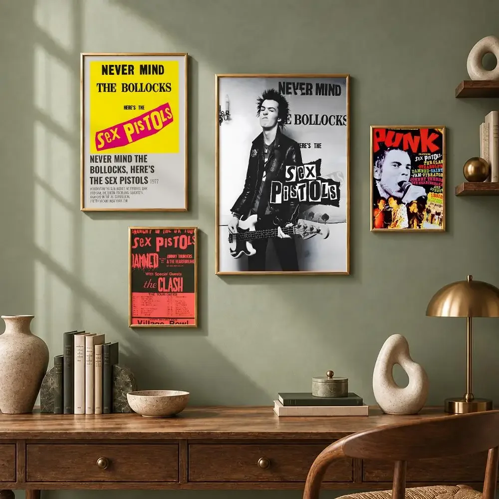 Punk Band S-Sex PistolsS Poster HD Self-Adhesive No Residue After Removal Ideal for All Kinds of Wall Decor