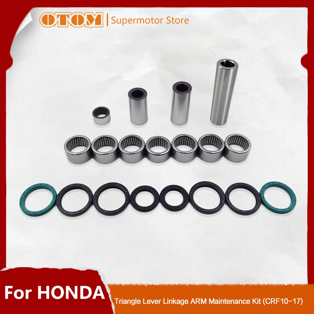 OTOM Kit de cojinete de brazo de enlace y palanca triangular, herramienta de reparación de Motocross, cojinete de sello de aceite para motocicleta HONDA CRF250R 450R