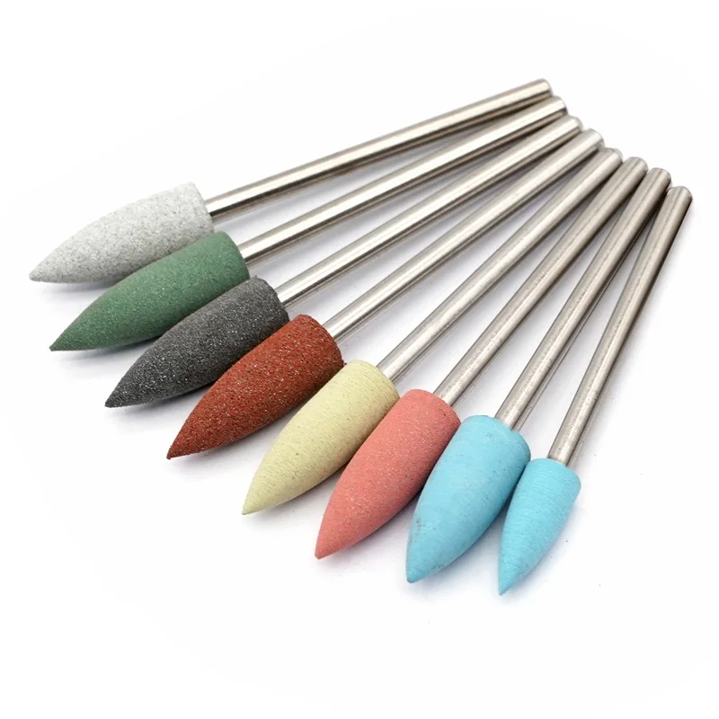 Dental Silicone Rubber Polishers Burs Grinding Heads 2.35mm HP Shank Drill Rotary Dentist Tool Dental Lab Instrument