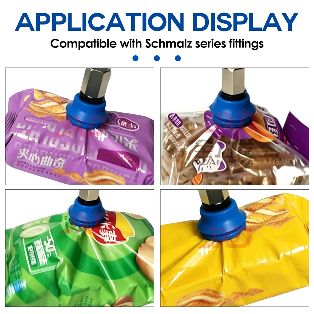 Industrial Vacuum Suction Cup BGX34 41 48 Silicone Multi Layer Wear Resistant Bag Picking Robot Arm Pneumatic Nozzle