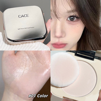 Soft Face Setting Powder Cushion Compact Powder Oil-Control Matte Concealer Finish Smooth Makeup Powder Pressed Cosmetics