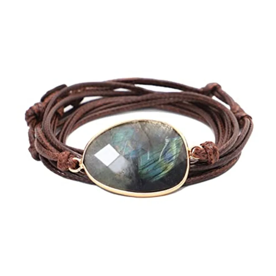 Women Boho Handmade Natural Stone Crystal Bracelets