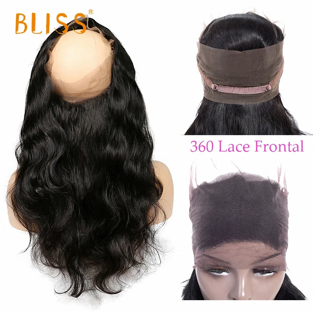 Perruque Full Lace Closure Wig Remy brésilienne-Swiss Lace, Body Wave, perruque naturelle, extension de cheveux, 360