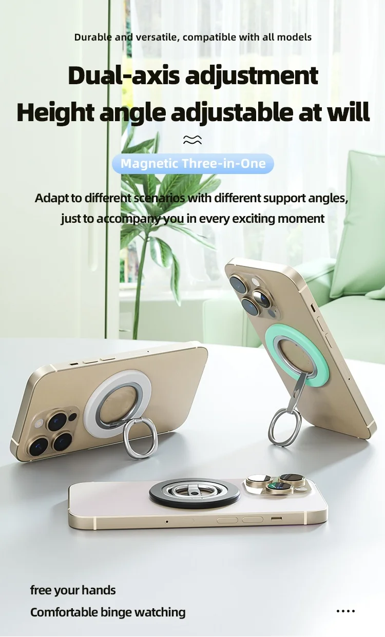 360 ° Magnetischer Telefonring-Halter für MagSafe, Magnetischer Ständer für iPhone 15 14 13 12 Pro Max, Fingerring-Halterung – Detail 1