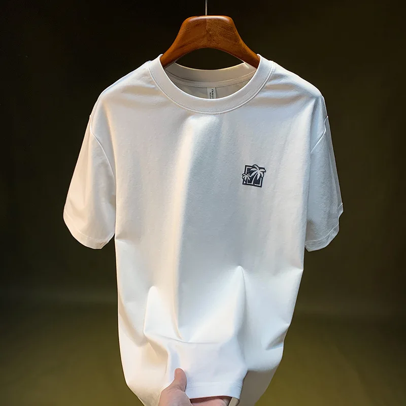 

2025 Summer New Short sleeved T-shirt Men's Thin, Loose, Comfortable Round Neck Casual Printed Top