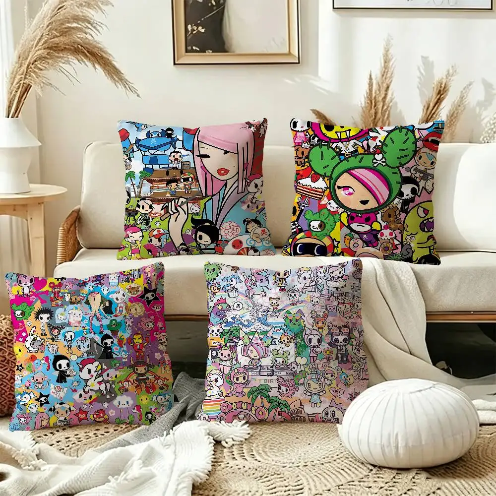 Kawaii T-Tokidoki Pillow Anime Pillow Sofa Bed Head Pillow Cover Cushion Cover 45x45 cm Fashion