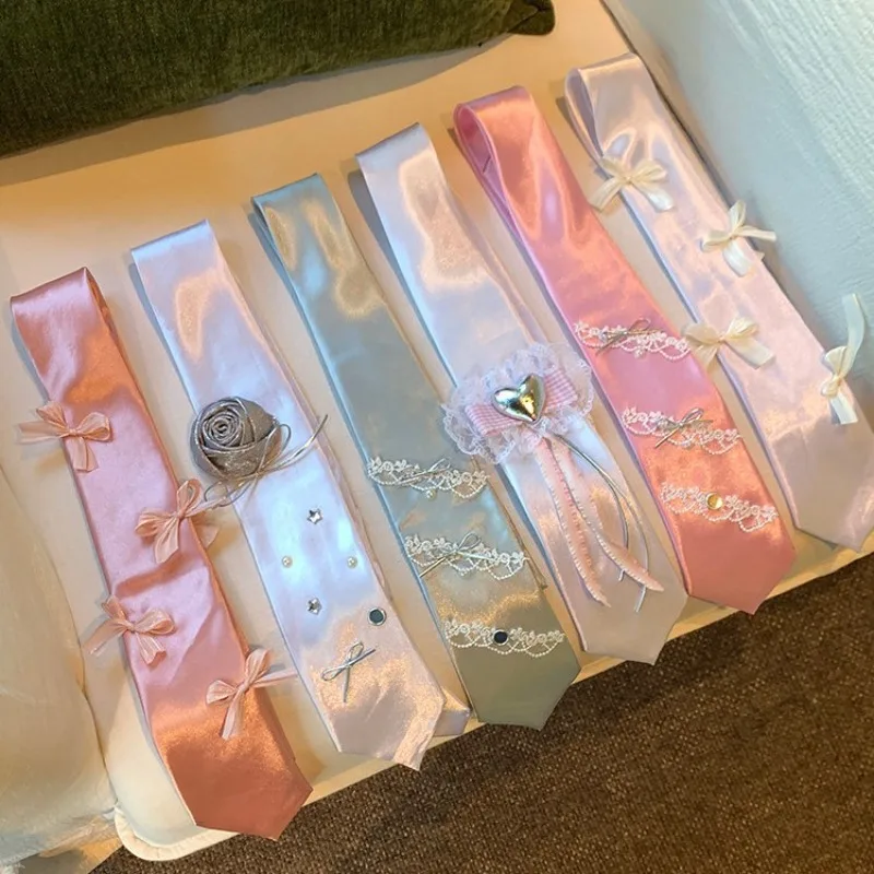 lenco-de-renda-coreano-com-laco-para-mulheres-y2k-choker-de-fita-longa-estilo-doce-e-descolado-cinto-versatil-faixa-de-cabelo-acessorio-moderno