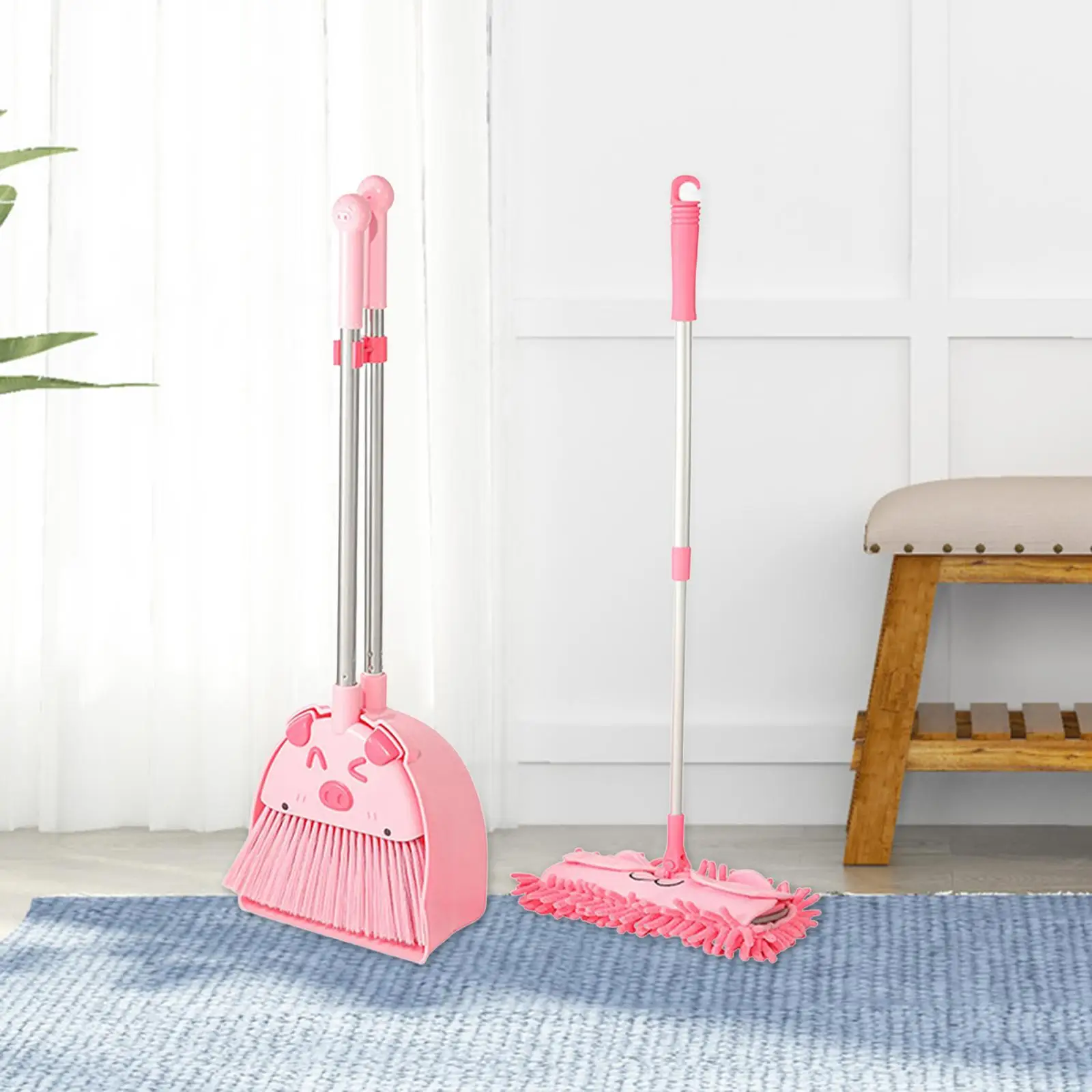 Kids Cleaning Toy Set Toddlers Broom Set Little Housekeeping Helper Set for