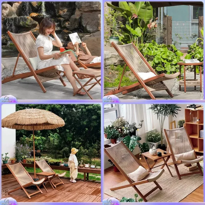 Outdoor Patio Furniture Set Waterproof Rattan Balcony Table and Chairs Garden Courtyard Leisure Stackable Dining Chair Modern
