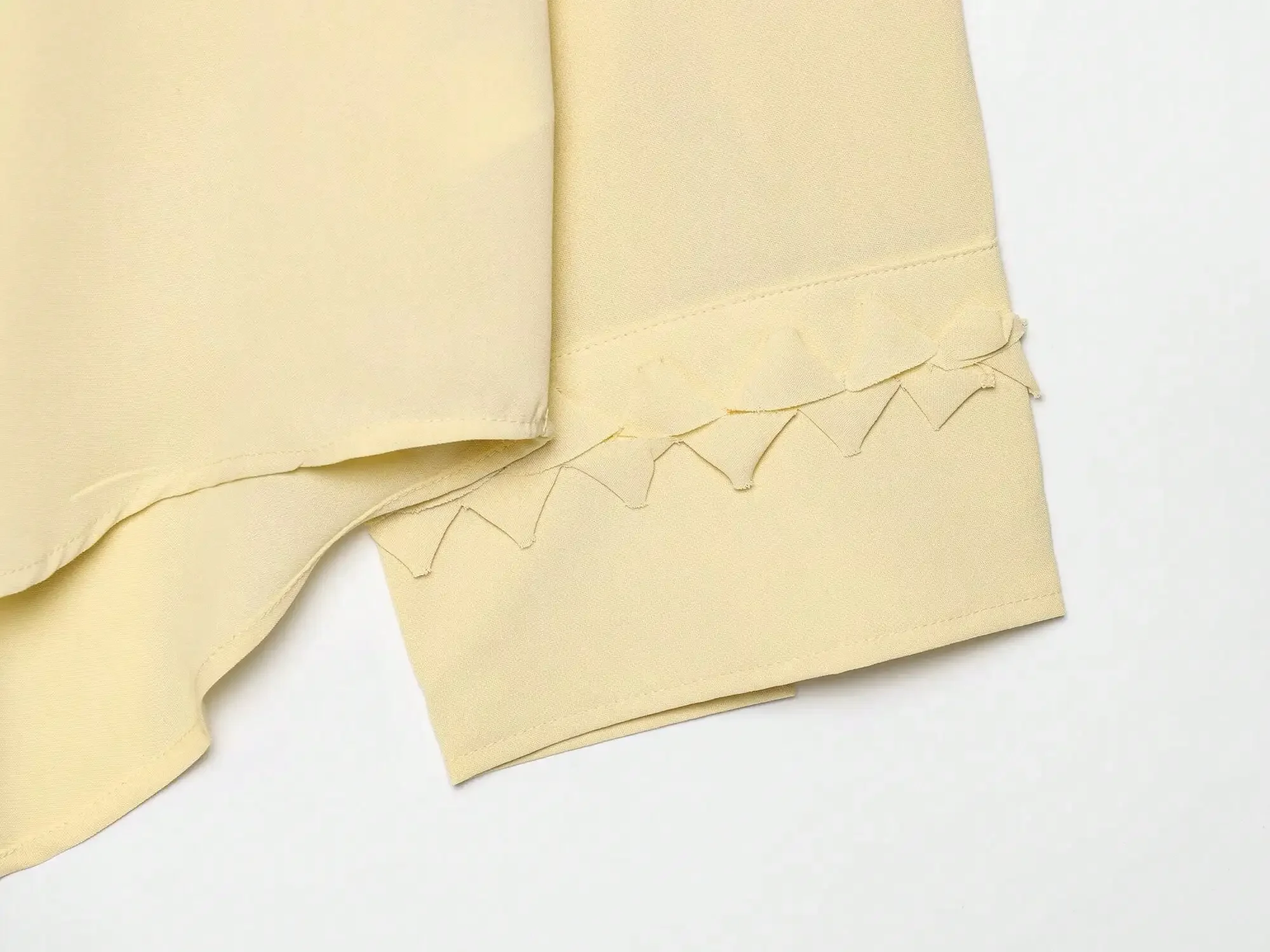 HH Damen Minimalistische Mehrfarbige Rüschenbluse Plissierte Büro-Arbeitskleidung Business-Hemden Lässige Tägliche Elegante Damenbluse Schickes Oberteil – Detail 9