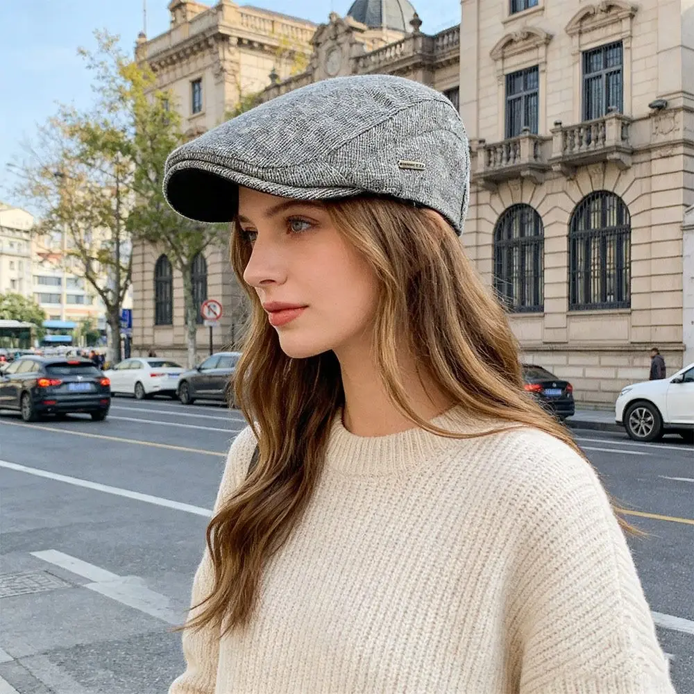 Neue Hochwertige Tragbare Modische Winter-Baskenmütze Dicke Warme Weiche Newsboy-Mütze Lässige Retro Freizeit Schirmmütze für Männer und Frauen