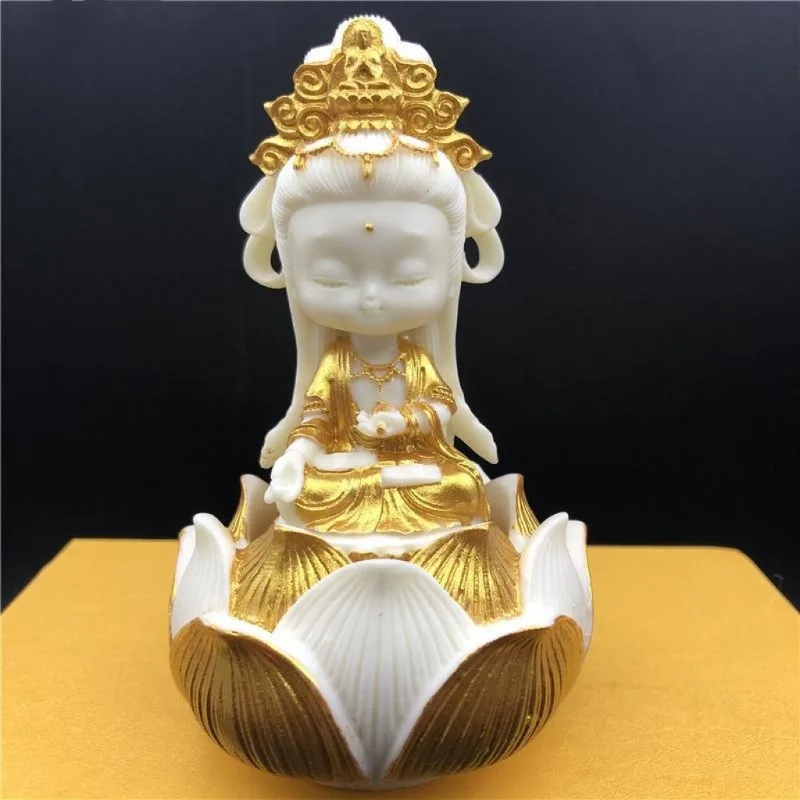 

Miniature Buddha Statue Car Decoration Crafts Buddhist Figure Buddha Sculpture for Shelf Desktop Wall Office Decor Decor