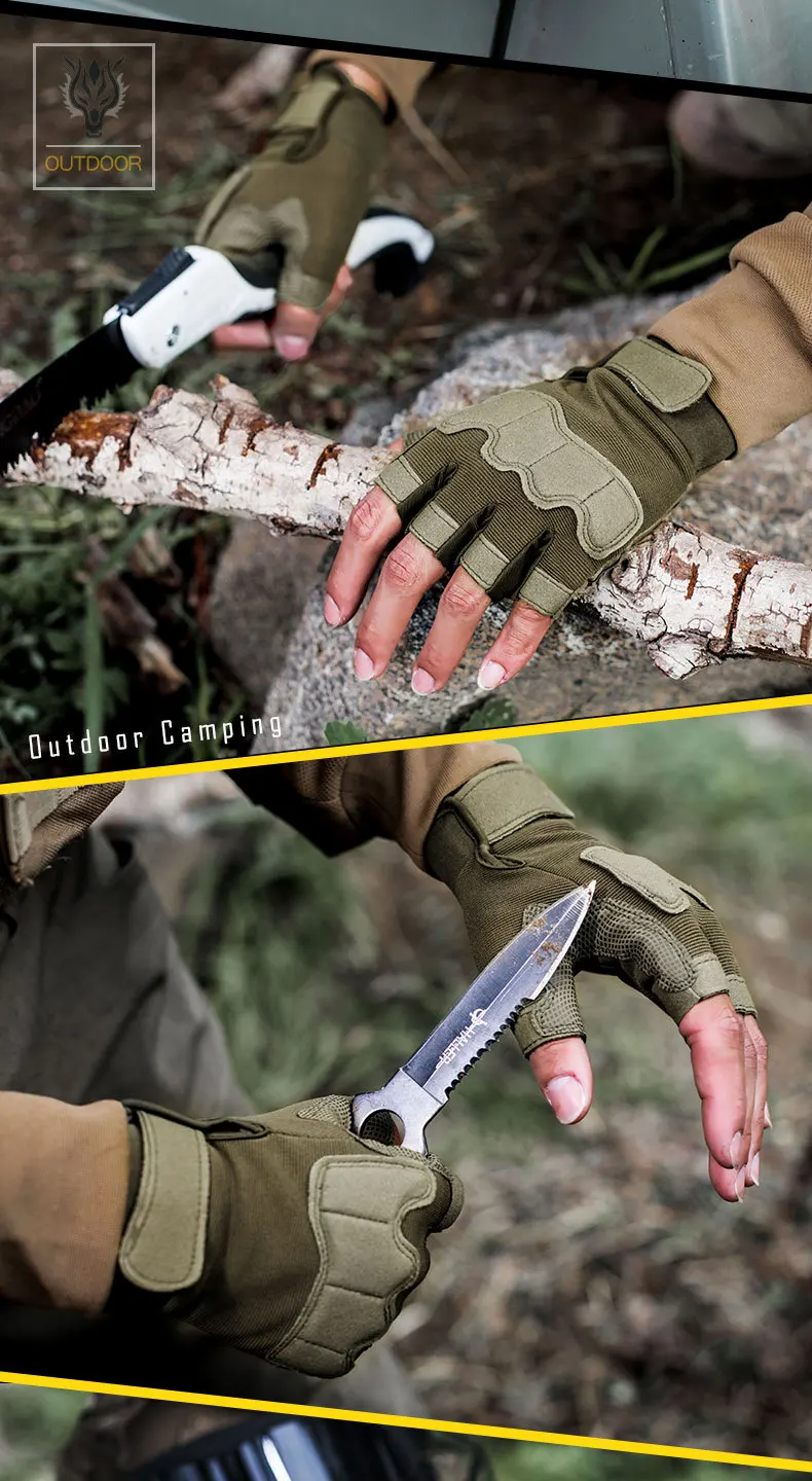Unisex Half Finger Cycling Training Gloves Non-Slip Wear-Resistant Tactical Fitness Sports Outdoor Gloves for Men And Women