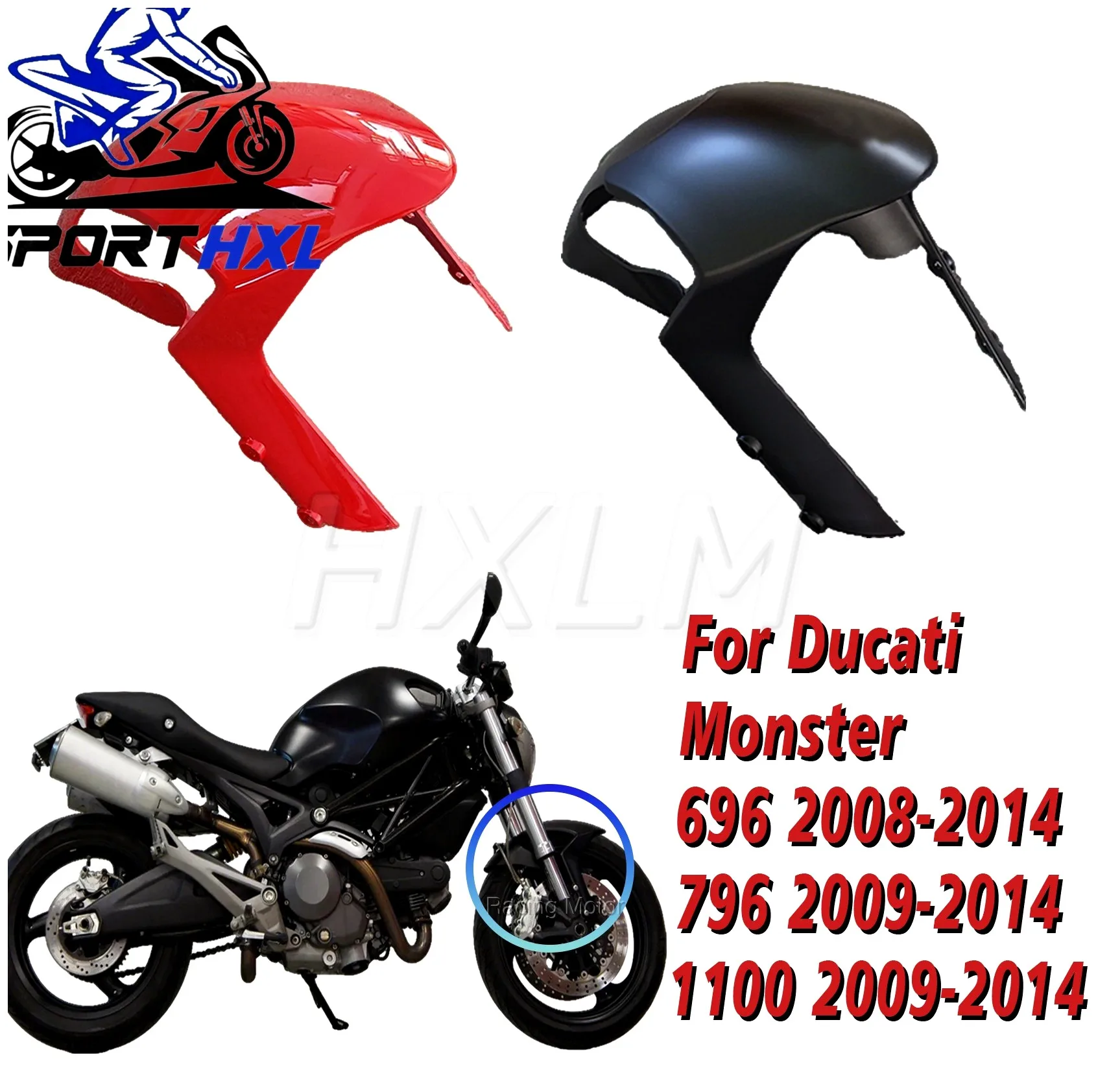 Motorcycle Fairing Body Kit - Front fender For Ducati Monster 1100 796 696 2008-2014 Front mudguard Front protector High Quality