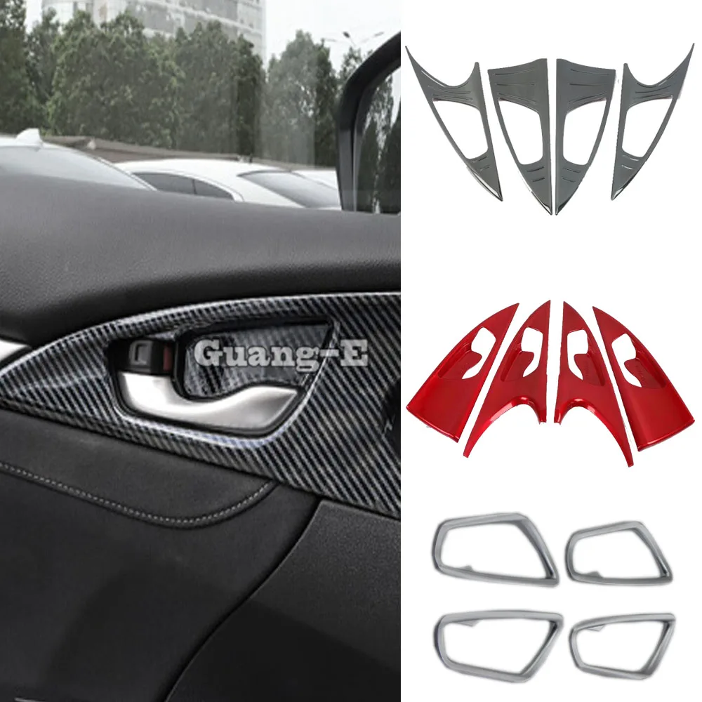 

Car Cover Trim ABS Plastic/Steel Door Inner Handle Bowl Frame Hoods For Honda Civic 10th Sedan 2016 2017 2018 2019 2020 2021