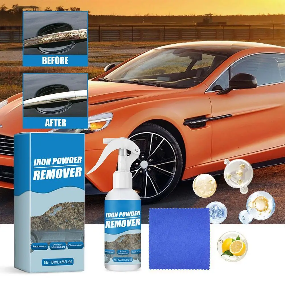 

Спрей для удаления ржавчины с автомобиля, многофункциональное средство для удаления ржавчины, защита от тормозной пыли и металлической пыли, средство для удаления железного порошка, спрей для ухода за автомобильными дисками