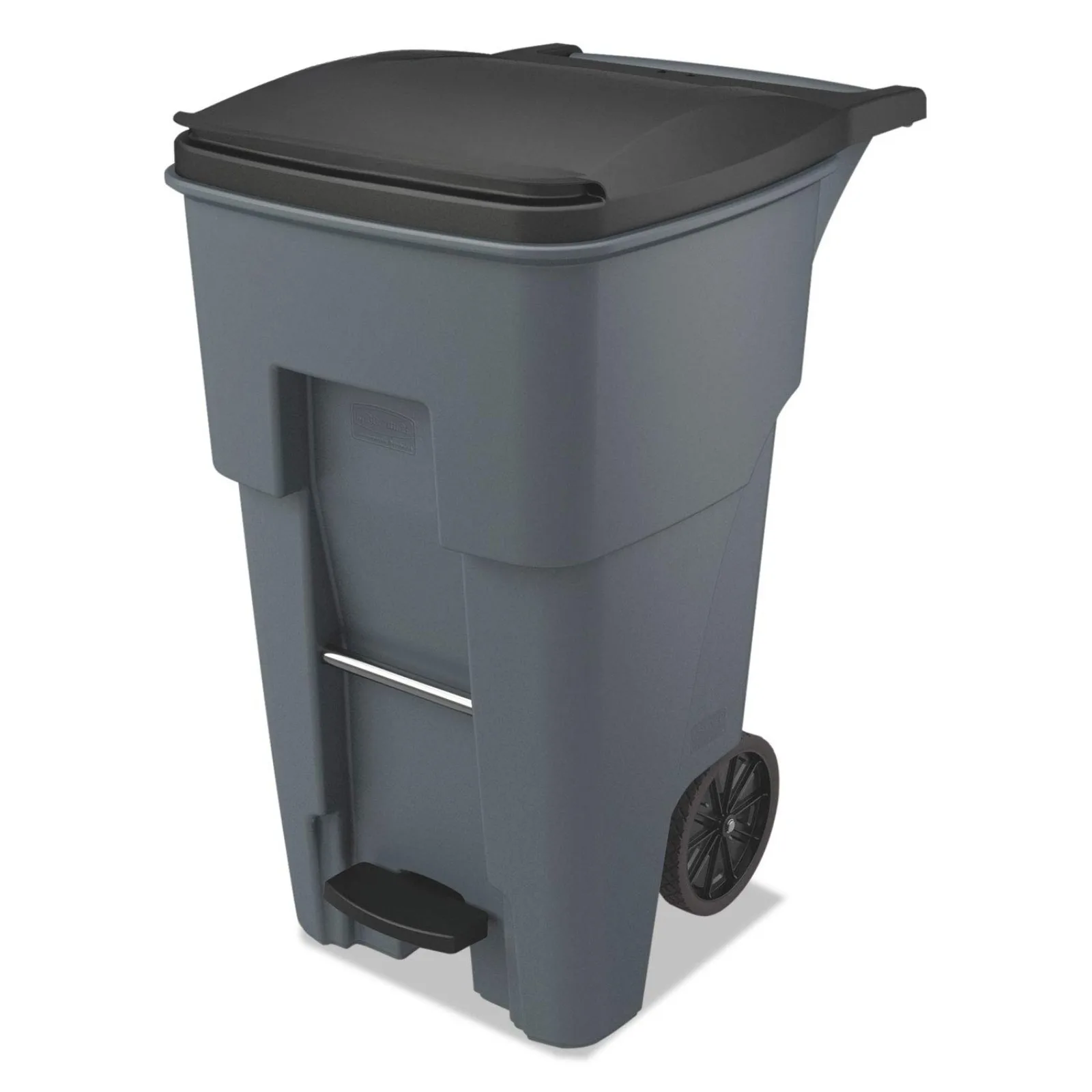 US Brute Step-On Rollout Trash/Garbage Can/Bin with Wheels, 65 GAL, for Restaurants/Hospitals