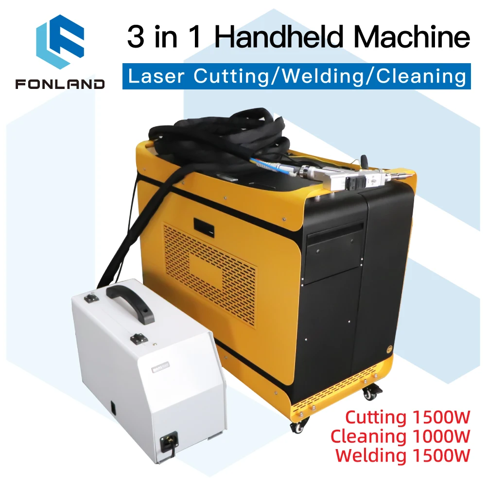 Fonland 3 In 1 Laser Hand-held Machine Weld 2000W Fiber Laser Welding Cleaning Cutting Machine for Paint Removal Metal Cutting