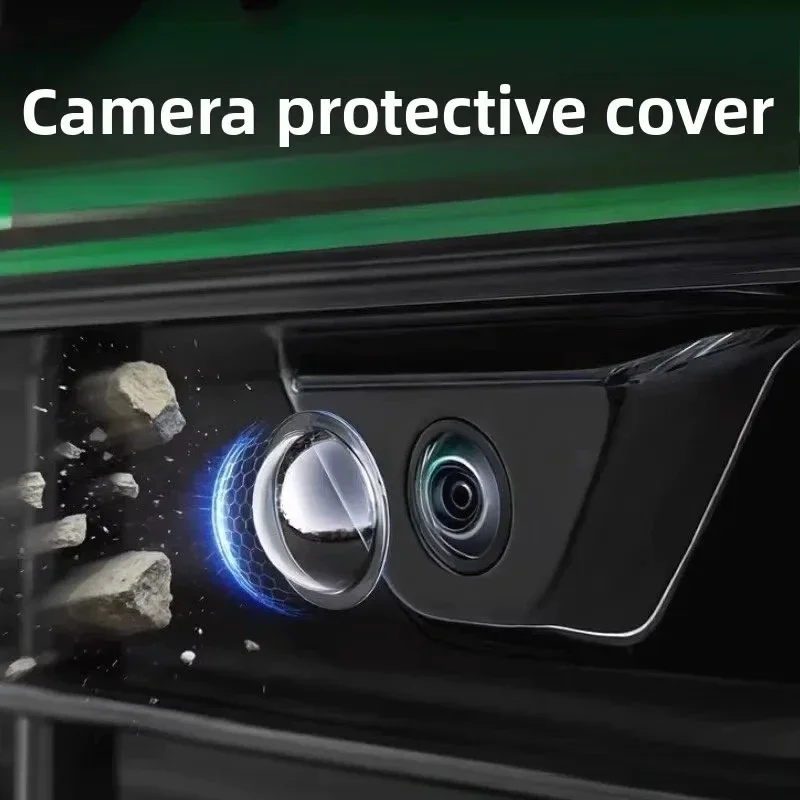 For 2Pcs Universal 360° Surround View Camera Lens Protector Scratch Resistant Waterproof Dustproof Cover Auto Camera Accessories