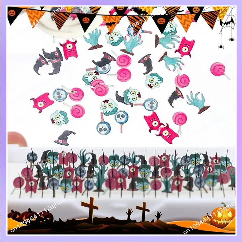 N83R هالوين ملحقات رمش كاذبة الملونة تأثيري الرموش اكسسوارات الديكور لعيد الميلاد النساء ماكياج