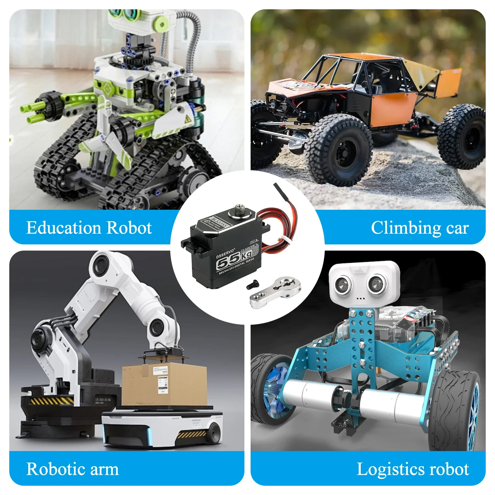 Dsservo Digital Servo 25 kg 35 kg 55 kg Bürstenlos BLS3355/25/35 Update Vollmetallgehäusemotor für ferngesteuerte Baja Cars Crawler