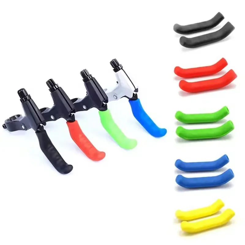 1 Pair Silicone Bicycle Lever Grips Protectors Anti-Skid Bike Brake Lever Handle Sleeve MTB Bike Cycling Silicone Brake Cover