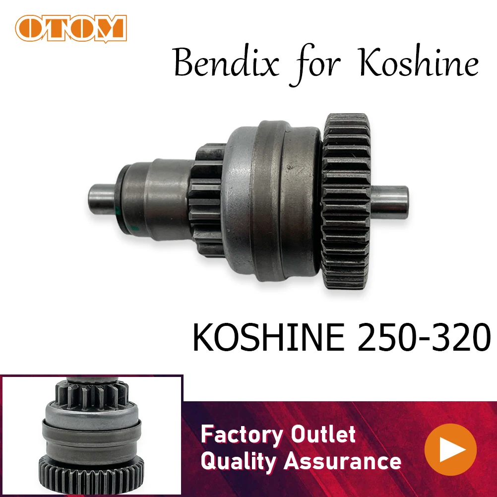 Engranaje de Arranque Bendix para Motocicleta OTOM, Engranaje de Transmisión para KOSHINE 250 300 320 2T, Piezas de Motor Refrigerado por Agua, Accesorios para Motocross