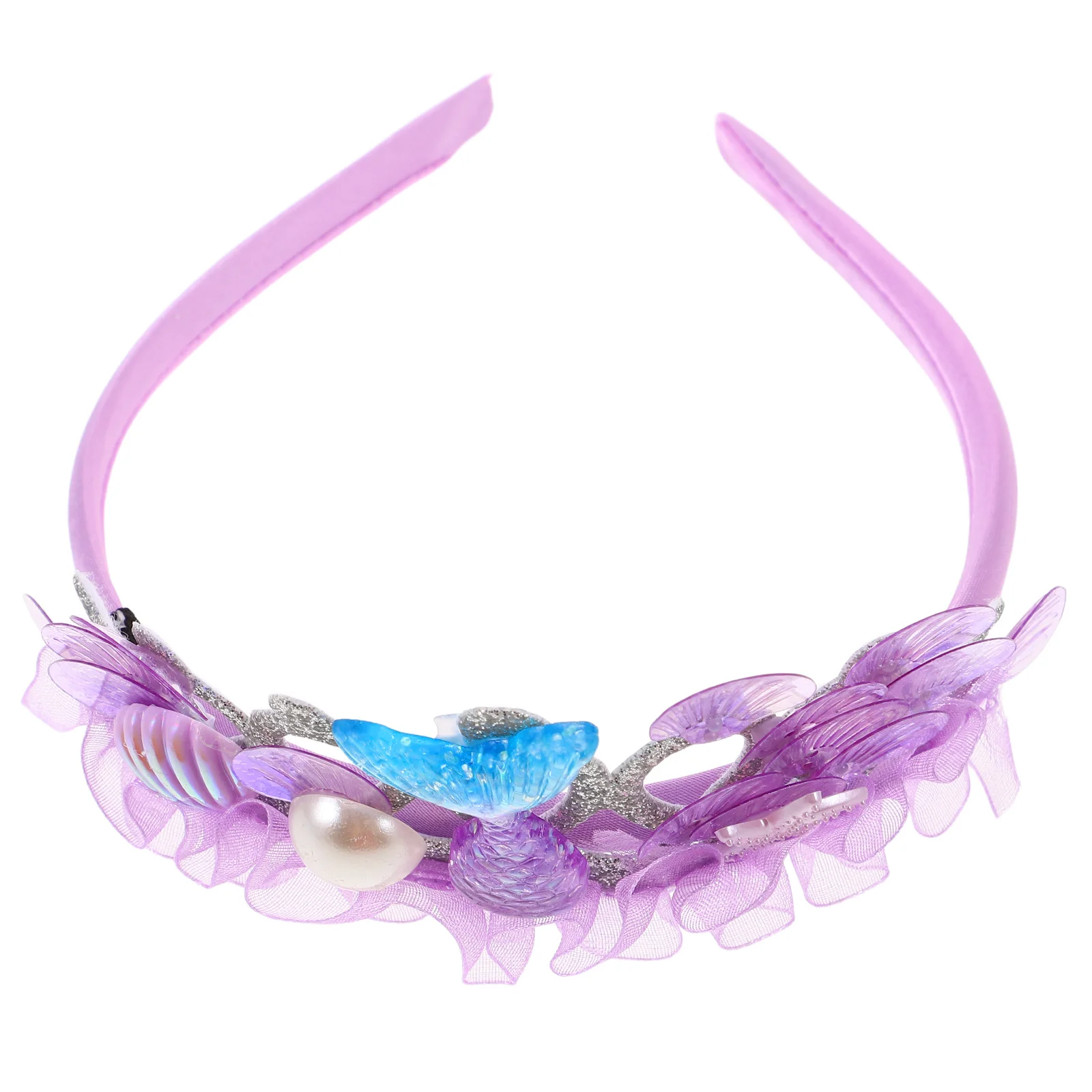 

Mermaid Crown for Ocean Seashell Headband Lightweight Comfortable Mermaid Birthday Party Princess Tiara Sea Crown