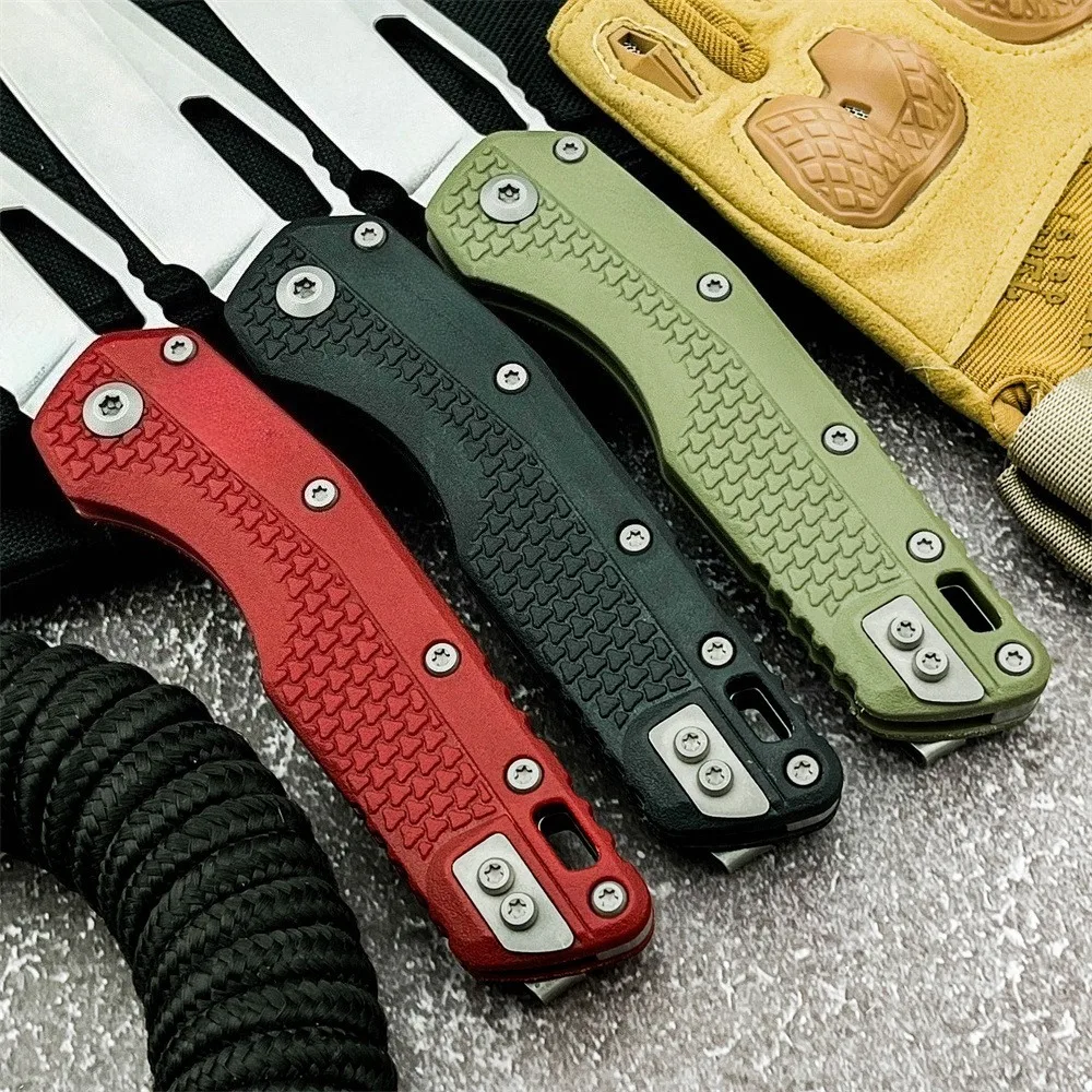 عالية الصلابة التكتيكية سكين للفرد 440C شفرة فولاذية ألياف النايلون مقبض في الهواء الطلق الصيد التخييم الصيد أداة حمل اليومية