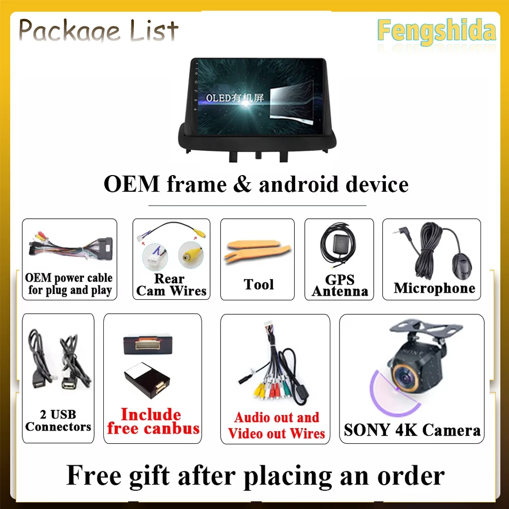 راديو السيارة Ainavi لرينو ميجان 3 فلوينس سامسونج SM3 2008 - 2014 اللاسلكية Carplay أندرويد السيارات سيارة الوسائط المتعددة ستيريو 2 Din