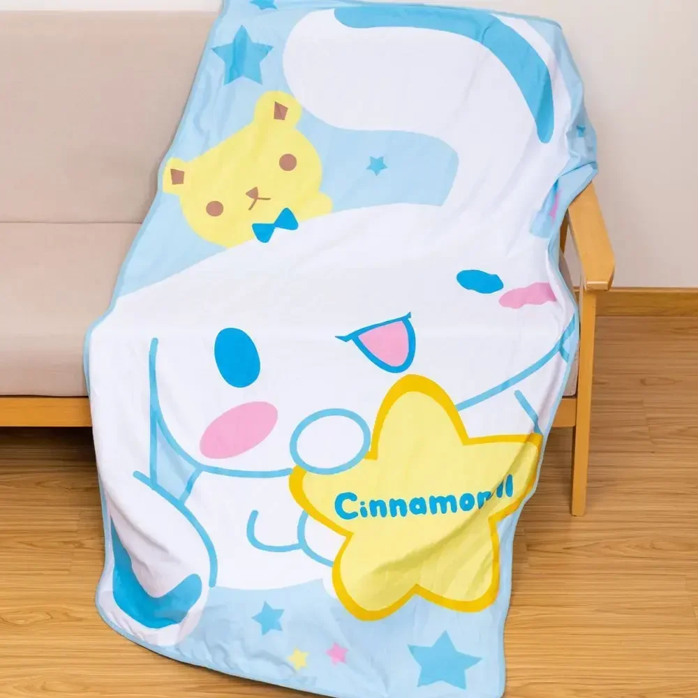 95x155cm Sanrio My Melody Cartoon Sleeping Bag Air Conditioner Blanket Cover Cinnamon Quilt Girl Boy Blanket Quilt towel