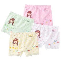 2pcs/Lot Summer Girls Safety Pants Class A Double Layer Pure Cotton Grade Thin Children' Safety Children Bottom Kid Dance Pants