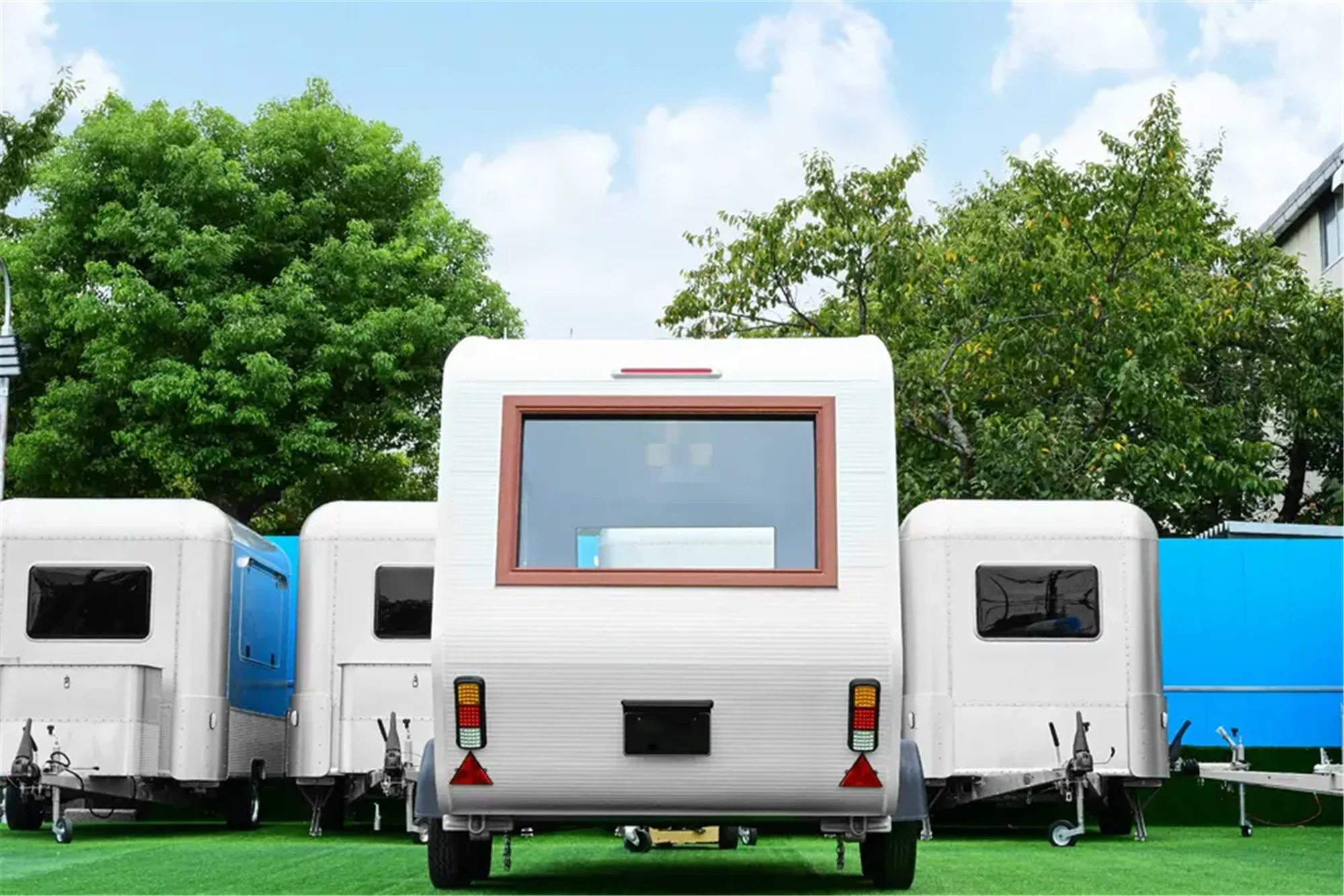 Usa Mobile Food Cart and Food Trailers Fully Equipped Hot Dog Coffee Ice Cream Fast Food Truck Van With Full Kitchen for Sale