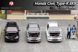 Focal Horizon FH 1:64 Civic Type-R EK9 White Silver Black limited999 Diecast Model Car