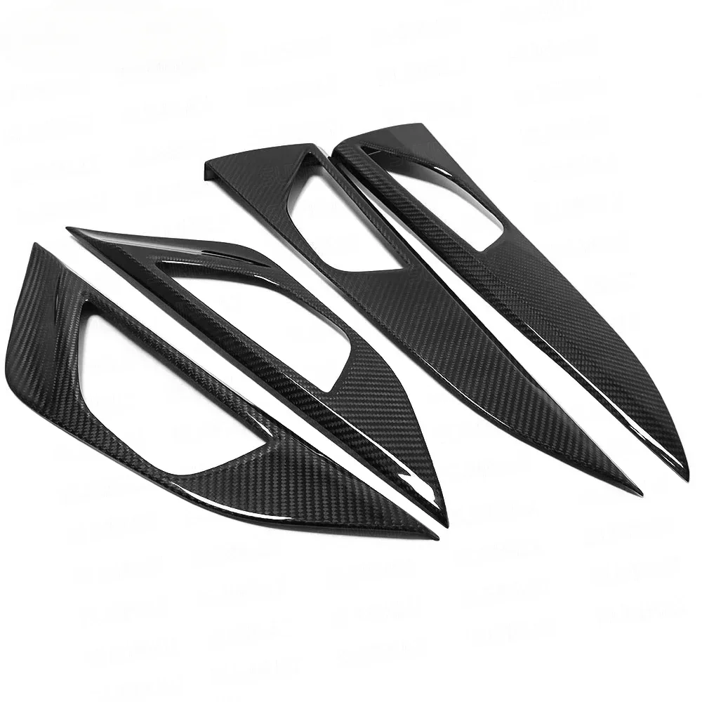 Gloss Carbon Fiber Interior Kit Trims Car Accessories Decorative Side Door Handle Panel Cover For Subaru WRX