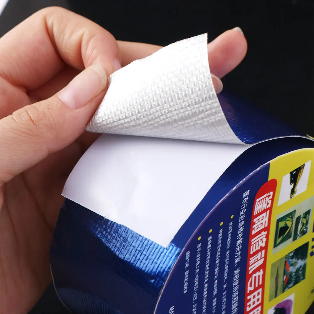 Waterproof Tarpaulin Repair Tape Strong Self-adhesive Quick Fix Cracks Holes Rainproof Cloth Adhesive Tape Green Blue