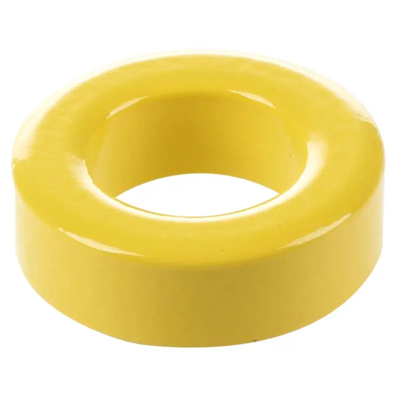 A46T  2 Pcs 33mm x 19mm x 11mm Yellow White Iron Core Ferrite Rings Toroid