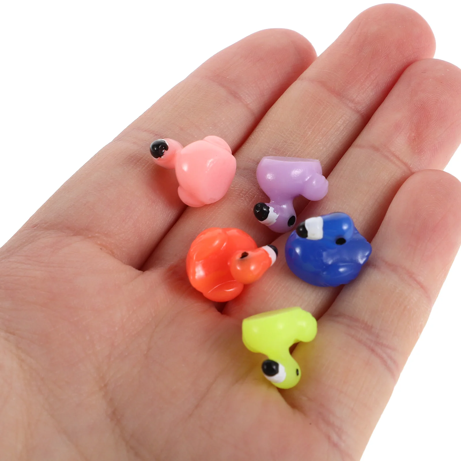 

25 Pcs Mini Resin Flamingo Statue Decorations for Cake Dollhouse Fairy Garden Small Space DIY Crafts Bright Colors Wear