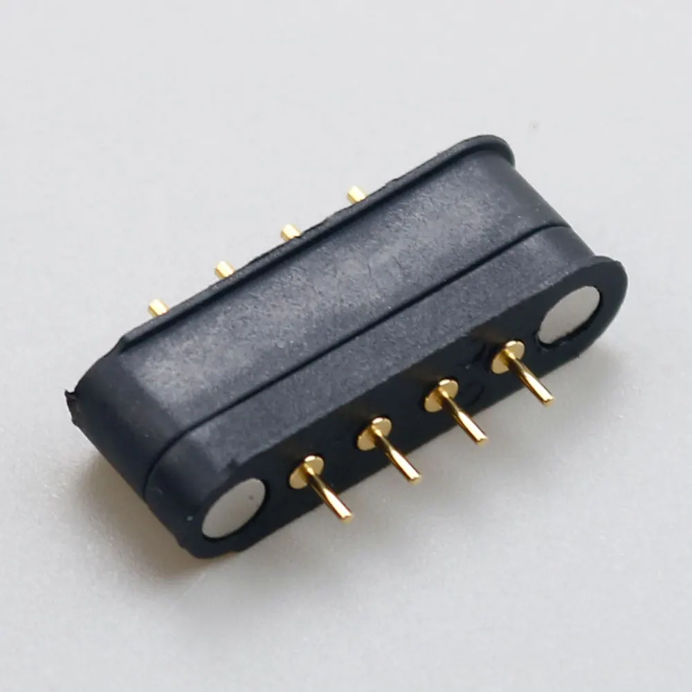 1Pcs Magnetic Pogo Pin Connector 4P 4Pin Positions Pitch 3.0 MM Spring Loaded Pogopin Male Female Contact