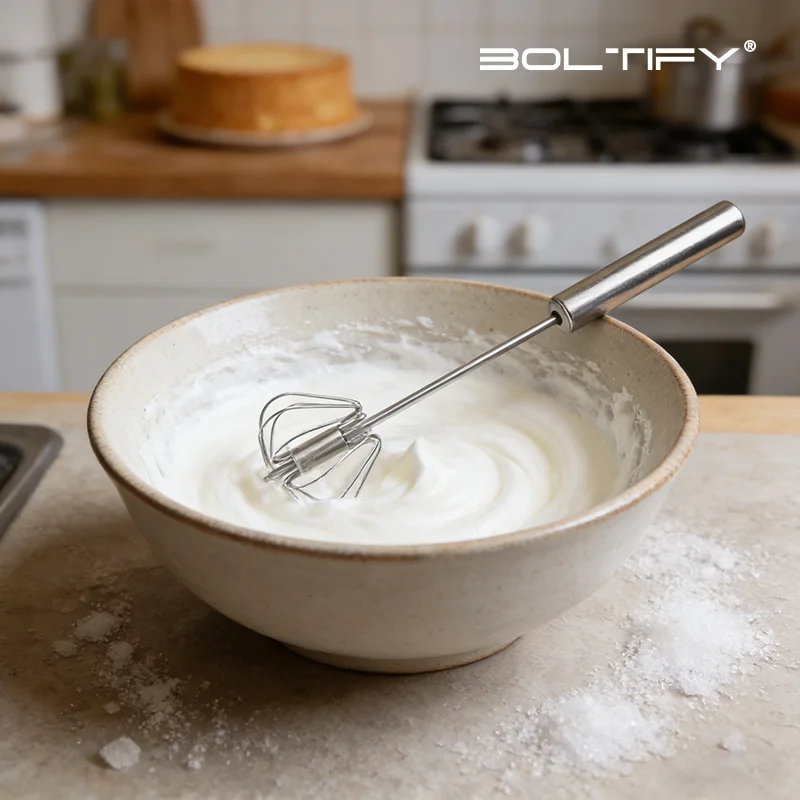 

BOLTIFY Semi Automatic Egg Beater, Rotating Cream Mixer, Household Manual Egg Beater, Baking Tool, Kitchen Tools