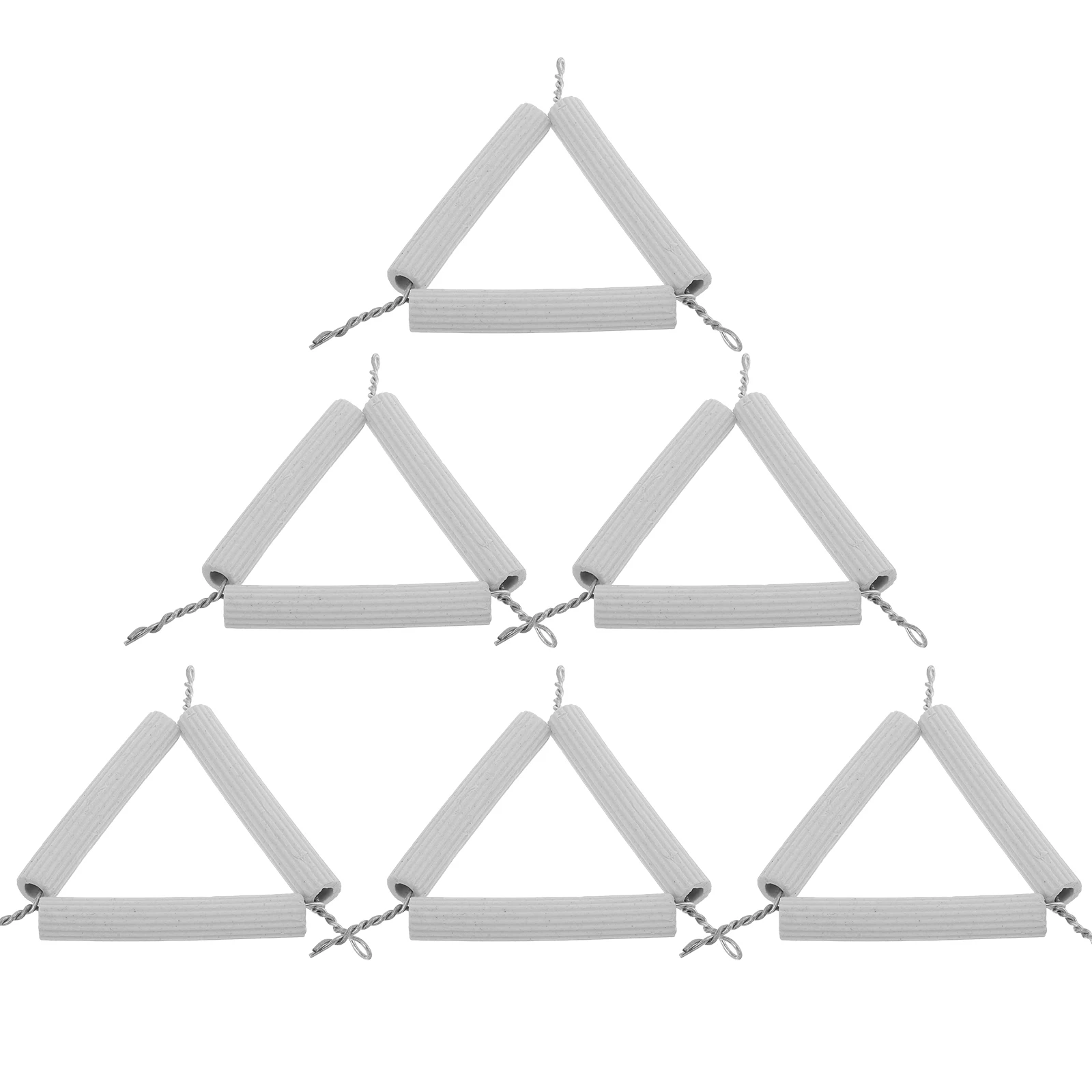 

6 Pcs Crucible Stand Clay Triangle for Lab High Temperature Resistance Rack White Holder