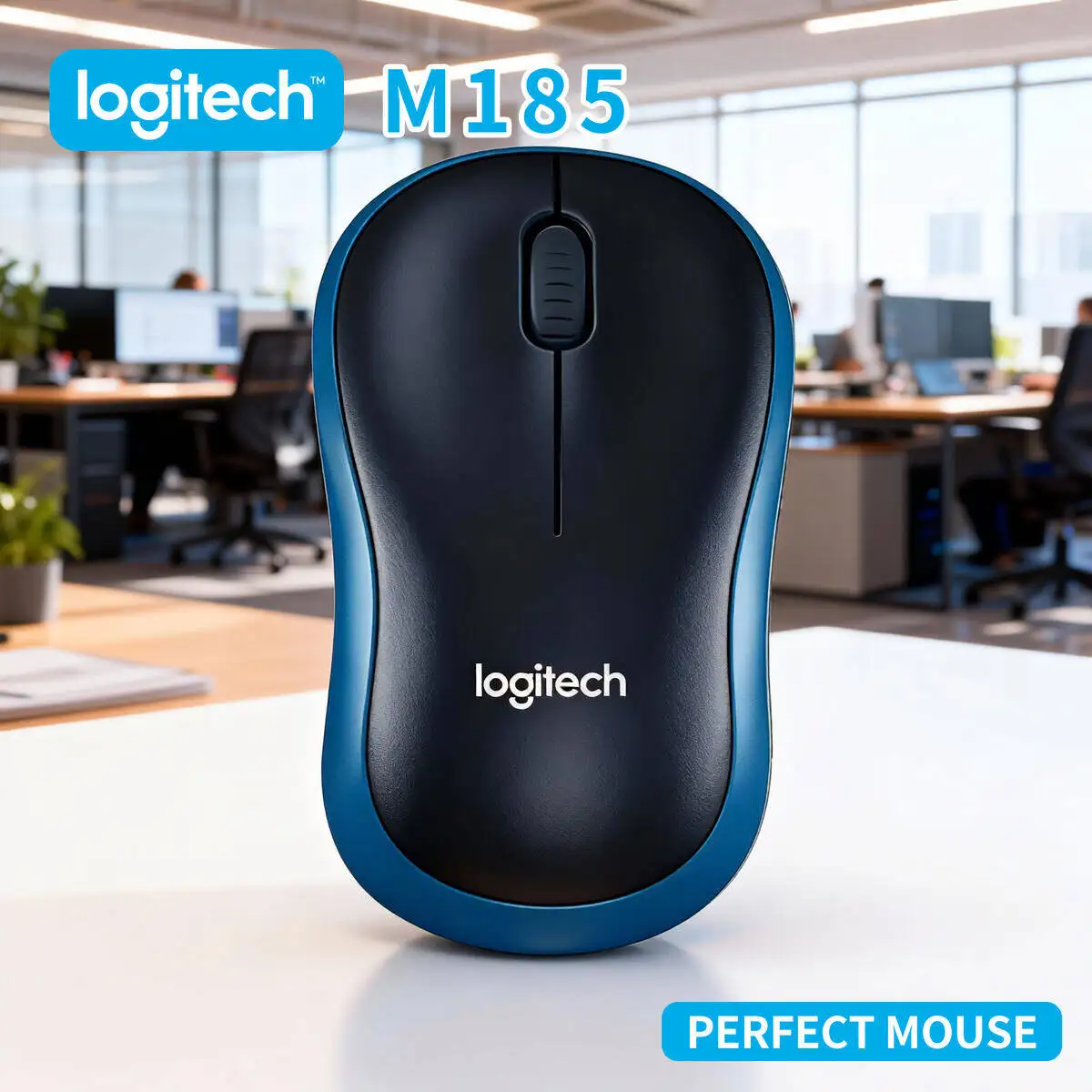 

Original Logitech M185 wireless mouse, optical USB nano receiver, plug and play, suitable for PCs, laptops, and Mac computers